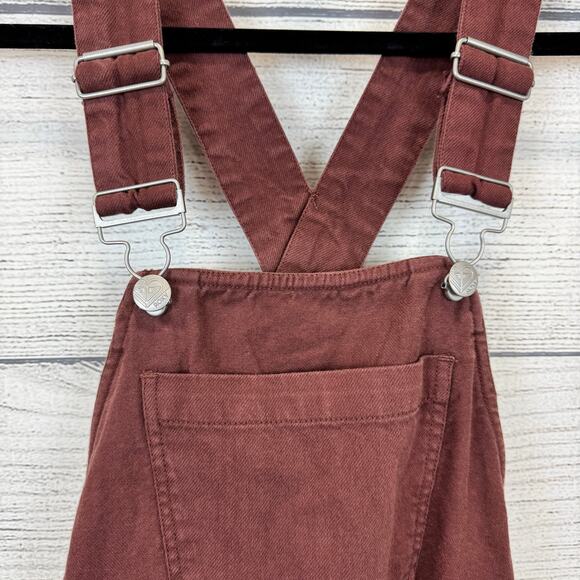 Roxy Women's Brown Cotton Summer Short Overalls Size Small - Picture 3 of 8